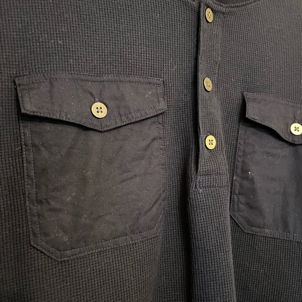 Banana Republic Dark Blue Henley Shirt - Picture 2 of 5
